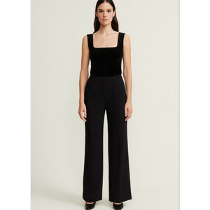 Vintage Eva Tralala Paris Black Wide Leg Trousers Minimalist Pantal 4